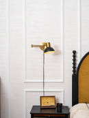 Metal Swing Arm Plug-In Wall Light