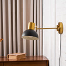Metal Swing Arm Plug-In Wall Light