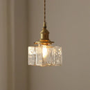 Vintage Textured Glass Pendant Light