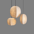 Panelled Linen Orb Pendant Light
