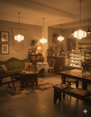 Decorative Lantern Fabric Pendant Light