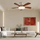 Splayed Wood Blade Fan Light