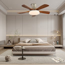 Splayed Wood Blade Fan Light