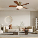Splayed Wood Blade Fan Light