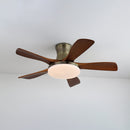 Splayed Wood Blade Fan Light