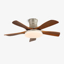 Splayed Wood Blade Fan Light