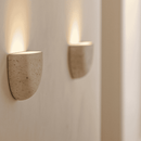 Plaster Half Bowl Wall Light