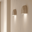 Plaster Half Bowl Wall Light