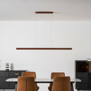 Lustre Pendente de Teto de Madeira Contemporânea