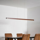 Lustre Pendente de Teto de Madeira Contemporânea