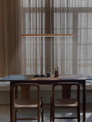 Lustre Pendente de Teto de Madeira Contemporânea