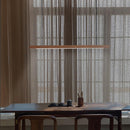 Lustre Pendente de Teto de Madeira Contemporânea