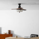 Fluted Glass Ceiling Fan Light