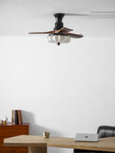 Fluted Glass Ceiling Fan Light