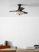 Fluted Glass Ceiling Fan Light
