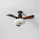 Fluted Glass Ceiling Fan Light