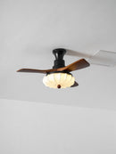 Fluted Glass Ceiling Fan Light
