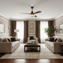 Fluted Glass Ceiling Fan Light