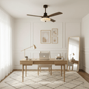 Fluted Glass Ceiling Fan Light