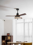 Fluted Glass Ceiling Fan Light