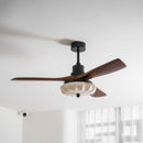 Fluted Glass Ceiling Fan Light