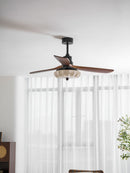Fluted Glass Ceiling Fan Light