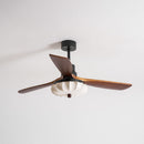 Fluted Glass Ceiling Fan Light