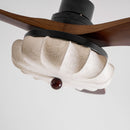 Fluted Glass Ceiling Fan Light