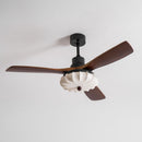 Fluted Glass Ceiling Fan Light