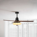 Fluted Glass Ceiling Fan Light
