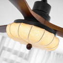 Fluted Glass Ceiling Fan Light