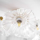 Elegant Lotus Leaf Glass Ceiling Fixture