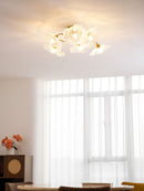 Elegant Lotus Leaf Glass Ceiling Fixture