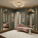 Elegant Lotus Leaf Glass Ceiling Fixture