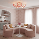 Elegant Lotus Leaf Glass Ceiling Fixture