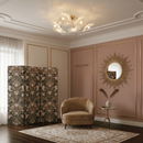 Elegant Lotus Leaf Glass Ceiling Fixture