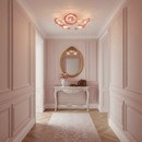 Elegant Lotus Leaf Glass Ceiling Fixture