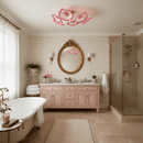 Elegant Lotus Leaf Glass Ceiling Fixture