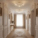 Elegant Lotus Leaf Glass Ceiling Fixture