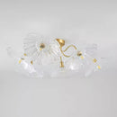 Elegant Lotus Leaf Glass Ceiling Fixture