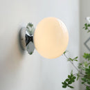 Marshmallow Glass & Metal Wall Fixture