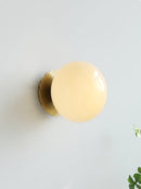 Marshmallow Glass & Metal Wall Fixture