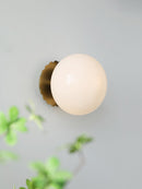 Marshmallow Glass & Metal Wall Fixture