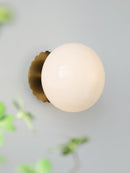 Marshmallow Glass & Metal Wall Fixture