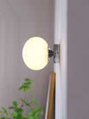 Marshmallow Glass & Metal Wall Fixture