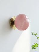 Marshmallow Glass & Metal Wall Fixture
