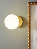 Marshmallow Glass & Metal Wall Fixture