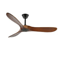 Ventilador de teto com pás de madeira curvadas