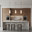 Modern Alabaster Globe Pendant Light with Brass Finish