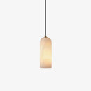 Modern Alabaster Globe Pendant Light with Brass Finish